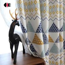 Yellow Geometric Print Blackout Curtains for Living Room Farmhouse Darkening Thermal Insulated Sliding Glass Door Drapes 2024 - buy cheap