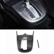 Capa de acabamento para câmbio de carro, honda fit jazz, 2014, 2015, 2016, 2017, fibra de carbono, abs, fosco, acessórios para automóveis 2024 - compre barato