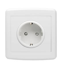 KEKA EU standard power plug socket , white plastic pc panel, AC 110~250V 16A wall outlet home kitchen socket 86mm*86mm 2024 - buy cheap