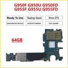 Оригинальная разблокированная материнская плата, замена основной платы для Samsung Galaxy S8 + Plus G955F G955FD G950FD S8 G950F G950FD G950U 2024 - купить недорого