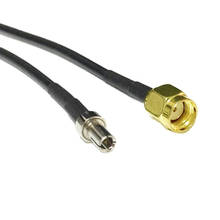 Модемный кабель 3G ZTE TS9, штекер прямого к RP SMA Штекерный адаптер RG174, черный 10/15/20/30/50/100 см для Huawei E392 E397 2024 - купить недорого