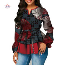 Dashiki African shirt for Women Bazin Riche Ankara Print long sleeve Shirts Top Women African Clothing Causal Party WY5015 2024 - buy cheap