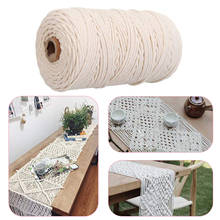 Cuerda de algodón para colgar en la pared, colgadores de macramé de 200m para plantas, atrapasueños, artesanía 2024 - compra barato