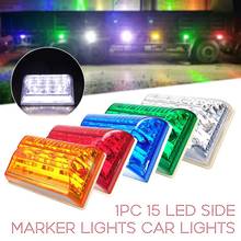Luces LED de posición lateral para coche, luz trasera de advertencia para Squarde, remolque, camión, lámparas de Color ámbar, DC24V, 15 LED 2024 - compra barato