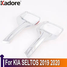 Para kia seltos 2019 2020 chrome guarnição frente foglight nevoeiro luz da lâmpada capa guarnição do carro-estilo proteger acessórios exteriores adesivo 2024 - compre barato