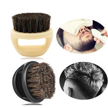 Escova de barbear masculina com cerdas de javali, ferramenta portátil para limpeza de barba, bigode, 1 peça 2024 - compre barato