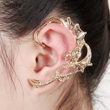 1pc Vintage Punk Rock Dragon Cuff Earrings for Women Men Gothic Ear Wrap Retro Clip Earrings Piercing Fashion Jewelry Metal 2024 - buy cheap