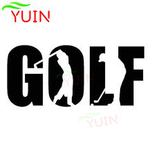 YUIN Golf Word Golfer Sports Decals Fashion Window Decoration PVC Waterproof Sunscreen Car Sticker Black/white/red/laser/silver 2024 - buy cheap