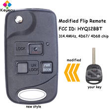 KEYECU Modified Flip Remote Car Key With 3 Buttons 4D67/ 4D68 Chip 314.4MHz for Lexus RX330 RX350 RX400h RX450h Fob HYQ12BBT 2024 - buy cheap