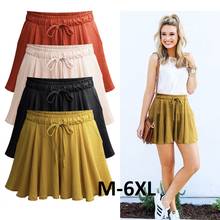 Women Shorts Summer Chiffon Casual Shorts Female Wide Leg Elastic High Waist Shorts Wide Leg  Womens Shorts Summer 2024 - buy cheap