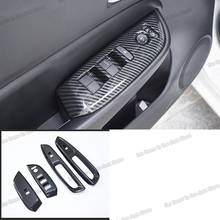 carbon fiber car window control switch panel trims for honda fit 2020 2021 accessories GR GS jazz auto styling parts 2022 2023 2024 - buy cheap