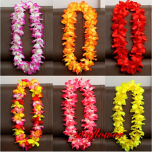 1PCS Hawaiian Artificial Flowers Leis Garland Necklace Wreath DIY Fancy Dress Hawaii Beach Party Decoration Easter 2024 - buy cheap