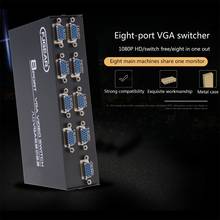 Conmutador de vídeo VGA de 8 puertos, 1920x1440, 250MHz, 8 en 1, compatible con Selector para Monitor de PC A08 21, envío directo 2024 - compra barato