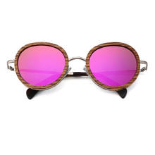 Gafas de sol redondas de madera para hombre y mujer, lentes polarizadas de gran tamaño, ultraligeras, diseño de marca, a la moda, Uv400, 2021 2024 - compra barato