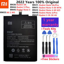 Xiao Mi Оригинальный аккумулятор для телефона Xiaomi Redmi Note 4 4X 3 3S 3X 4A 3 Mi6 5 5A 6 6A 7 Pro Mi 5X Mi 5 Mi5 сменные батареи 2024 - купить недорого