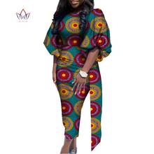 Bintarealwax africano vestidos para mulheres bazin riche puff manga vestido de festa dashiki sexy plus size roupas africanas wy111 2024 - compre barato