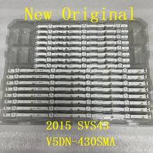 10 conjuntos de fita de led para samsung, 80 peças, para samsung un43j5200 2015 svs43 fcom fhd 430smb-r1 r2 39295a 2024 - compre barato
