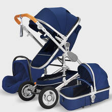 Cochecito de bebé de paisaje alto 3 en 1 con asiento de coche, carrito rosa de viaje de lujo y carrito de bebé 2024 - compra barato