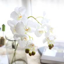Flores artificiais de toque real, borboleta de orquídea com toque artificial, para decoração de casamento ou festival 2024 - compre barato