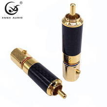 8pcs YIVO Hi-end High Quality Hifi DIY Carbon Fiber Gold plated Brass 62% copper 11mm Male RCA Plug Auido Connector Jack Plugs 2024 - buy cheap