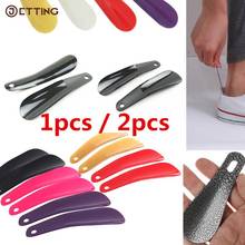 1-2 pçs profissional sapato chifres preto sapato de plástico chifre colher forma sapato sapato levantador flexível resistente desliza 2024 - compre barato