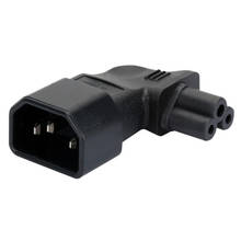 Adaptador de corriente Universal IEC 320 C14 a C5, convertidor Vertical de ángulo recto, enchufe eléctrico de CA, conector Adaptador 2024 - compra barato