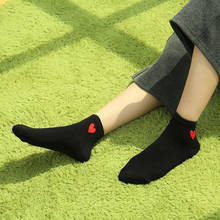 Women's Socks Short Ankle High Low Cut Soft Cotton Socks Heart Printed 2024 - buy cheap