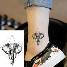 Водонепроницаемая Временная тату-наклейка Слон треугольник маленькая тату флэш-тату поддельные татуировки рука ноги для детей Мужчины Женщины Мужчины ребенка 2024 - купить недорого