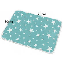 50*70cm Baby Diaper Changing Mat Portable Foldable Washable Waterproof Mattress Travel Pad Floor Mats Cushion Reusable Pad Cover 2024 - купить недорого