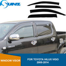Side Window Deflectors For Toyota Hilux Vigo 2005 2006 2007 2008 2009 2010 2011 2012 2013 2014 Sun Rain Guards Weathershileds 2024 - buy cheap