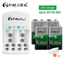 PALO-pilas recargables Ni-MH de 9V, Cargador Universal de 9V, AAA, AA, para baterías Ni-MH, ni-cd, AA, AAA, 9V 2024 - compra barato