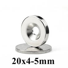5pcs 20x4mm Hole: 5mm Super Strong Round Neodymium Countersunk Ring Magnets N35 Neodymium Magnet 2024 - buy cheap