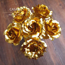 valentine's day gift 24k pure gold foil gold rose - full roses wedding gift for your lover forever love golden rose golden roses 2024 - buy cheap