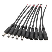 5Pairs 5.5 x 2.1mm DC Power Male Plug and Female Jack Socket Pigtail Cable Wire Connector for CCTV Security Camera LED Strip 2024 - купить недорого