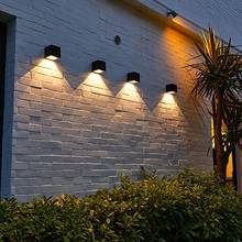 LED Solar Light Outdoor Garden Square Wall Lamp Sunlight Sensor IP65 Waterproof Courtyard Balcony Fence Post Decoration Lamps