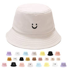 Sombreros de pescador con Smiley para mujer, sombrero de pescador con bordado de Panamá, informal, de algodón, Unisex 2024 - compra barato