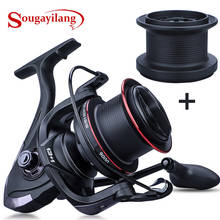 Sougayilang TP8000-1000 Spinning Reel 13+1BB 4.1:1 Spinning Fishing Reel 15KG Max Drag Power Spinning Reel Send Spare Line Spool 2024 - buy cheap