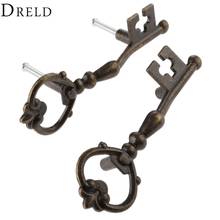 DRELD 1pc Antique Furniture Handle Cabinet Knobs and Handles Jewelry Box Drawer Cabinet Cupboard Handle Pull Furniture Hardware 2024 - buy cheap