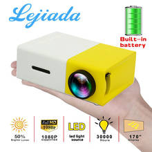 LEJIADA YG300 LED Mini Projector Built-in 1300mAh Battery 320x240 Pixels Supports 1080P Portable Home Media Player 2024 - buy cheap