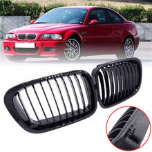 Rejilla delantera de riñón doble para BMW, accesorio de color negro, estilo de carreras, modelos Serie 3: E46 Compact 325ti/328i/320i/316ti/330d1998-2001, 1 par 2024 - compra barato