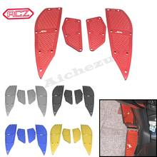 Motocicleta Apoio Para Os Pés Foot Pads Pedal Mat Cover Plate Painéis CNC Alumínio Vermelho Para Yamaha X-MAX 250 2011-16 XMAX 300 2017 2018 2024 - compre barato