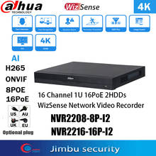 Dahua-Grabadora de red con reconocimiento facial, NVR IA, WizSense, NVR2208-8P-I, 8 puertos PoE y NVR2216-16P-I, 16 canales, 16 puertos PoE, resolución 4K de 12MP 2024 - compra barato