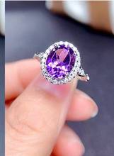 SHILOVEM 925 SILVER STERLING Zircon engagement ring color treasure jewelry imitation natural Topaz Amethyst 2024 - buy cheap