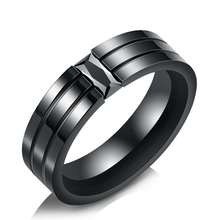 Мужское кольцо из нержавеющей стали 316L, классическое обручальное кольцо с черным цирконием, 8 мм, 2020 2024 - купить недорого