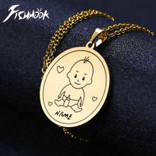 Collar personalizado con nombre de bebé para madre, padre y familia, Color dorado, acero inoxidable, regalo de amor por nacimiento, joyería 2024 - compra barato