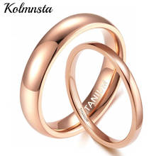 Kolmnsta 2mm 4mm Thin Ring for Women Titanium Rose Gold Polished Classic Rings for Male Female Wedding Engagement Band Couple 2024 - buy cheap