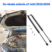 Auto Front Hood Bonnet Gas Struts Lift Support for Skoda octavia A7 MK3 2012-2018 Absorber Gas Shock Damper Carbon Fiber Black 2024 - buy cheap