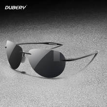 Dubery óculos de sol sem aro ultraleve, masculino, cores loucas, espelhado, para dirigir, proteção uv, lentes pc 2024 - compre barato
