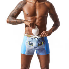 Roupa interior masculina roupa interior menino fatos de banho boxer calções de banho troncos de surf boxers impressão praia boxers shorts 2024 - compre barato