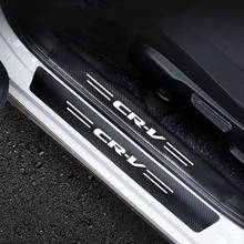 Protector de placa de desgaste para puerta de coche, pegatinas de umbral de fibra de carbono, estilo automático, para Honda CR-V CRV CR V Word, 4 piezas 2024 - compra barato